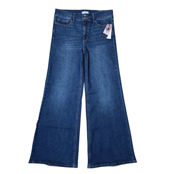 Sofia Vergara Jeans Super High Rise Wide Leg Margot Women's Size 2-18 Dark Blue - Picture 8 of 14